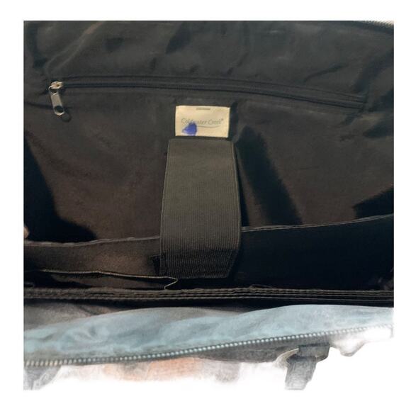 COLDWATER CREEK Women's Black Faux Leather Laptop Bag Tote Black - Picture 6 of 9